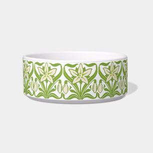 Vintage Art Nouveau snowdrop floral wallpaper Bowl