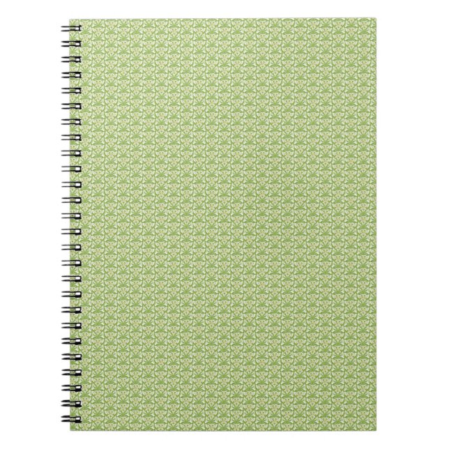 Vintage Art Nouveau snowdrop floral wallpaper Notebook (Front)