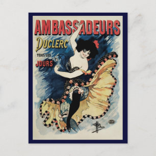 Vintage Art Nouveau, Spanish Flamenco Dancer Postcard