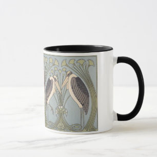 Vintage Art Nouveau Storks Mug