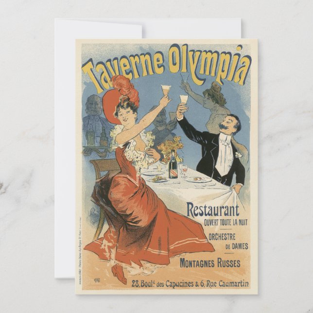 Vintage Art Nouveau, Taverne Olympia Restaurant (Front)