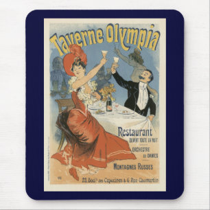 Vintage Art Nouveau, Taverne Olympia Restaurant Mouse Mat