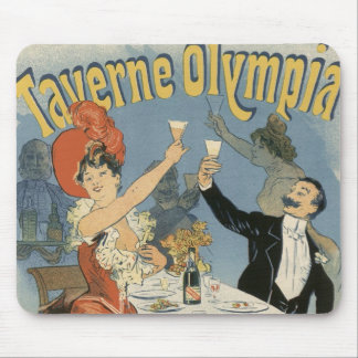 Vintage Art Nouveau, Taverne Olympia Restaurant Mouse Mat