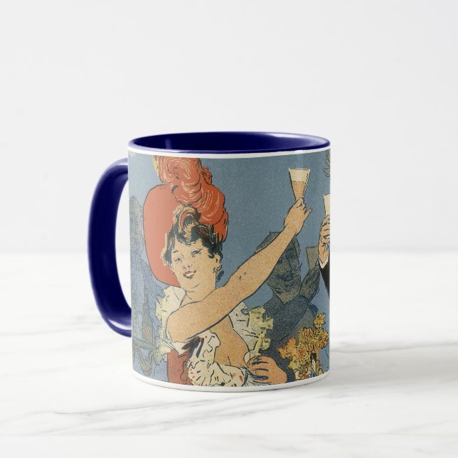Vintage Art Nouveau, Taverne Olympia Restaurant Mug (Front Left)