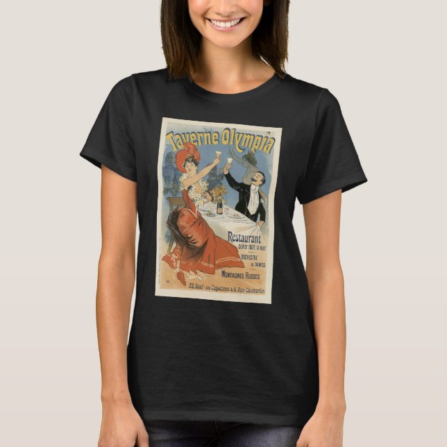 Vintage Art Nouveau, Taverne Olympia Restaurant T-Shirt (Front)