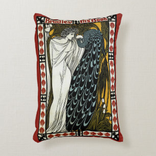 Vintage Art Nouveau, The Kiss by William Bradley Decorative Cushion