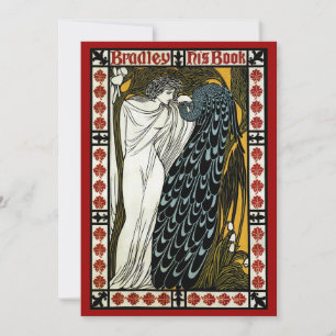 Vintage Art Nouveau This Kiss, Woman with Peacock