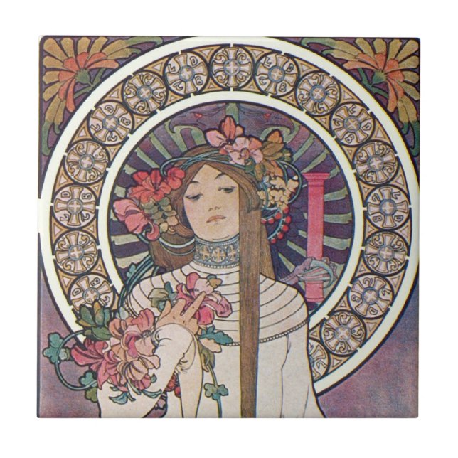 Vintage art nouveau tile (Front)