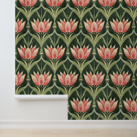 Vintage Art Nouveau Tulip Pattern Removable
