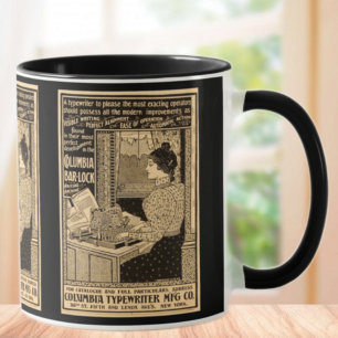 Vintage Art Nouveau Typewriter Advertisement  Mug