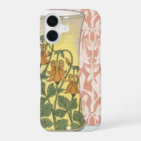 Vintage Art Nouveau, Vase with Columbine Flowers