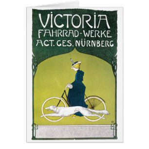 Vintage Art Nouveau, Victoria Fahrrad Werke, Rehm