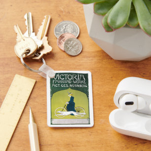 Vintage Art Nouveau, Victoria Fahrrad Werke, Rehm Key Ring