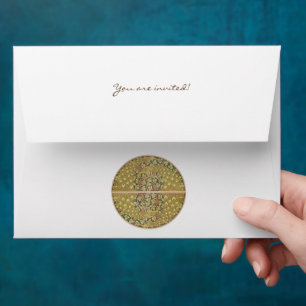 Vintage Art Nouveau Vineyard Peacock Envelopes