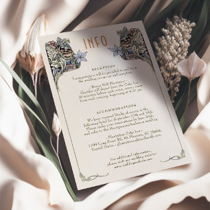 Vintage Art Nouveau Wedding Details Card
