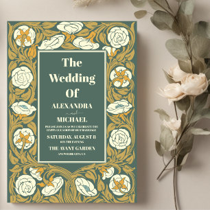 Vintage  Art Nouveau Wedding Invitation
