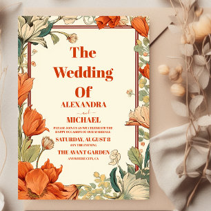 Vintage  Art Nouveau Wedding Invitation
