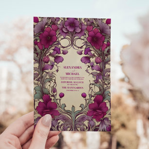 Vintage  Art Nouveau Wedding Invitation