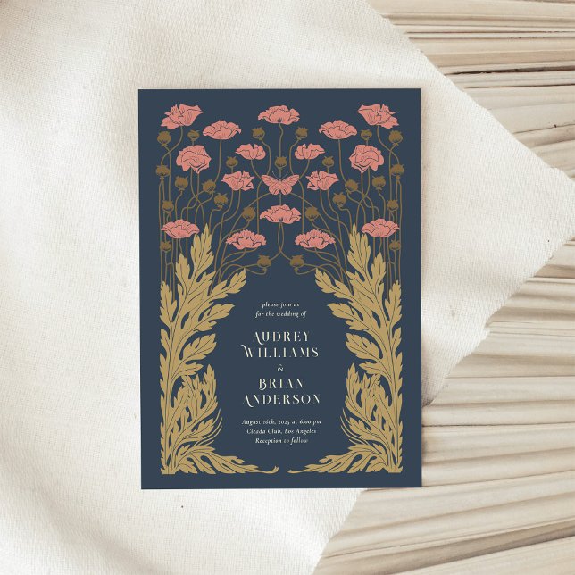 Vintage Art Nouveau Wedding Invitation (Creator Uploaded)