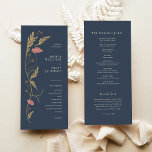 Vintage Art Nouveau Wedding Program Programme<br><div class="desc">This Wedding Program from the Art Nouveau Collection showcases a beautiful vintage floral design that exudes modern elegance. Personalise it with your details easily and quickly. Simply press the 'customise it' button to further re-arrange and format the style and placement of the text.</div>