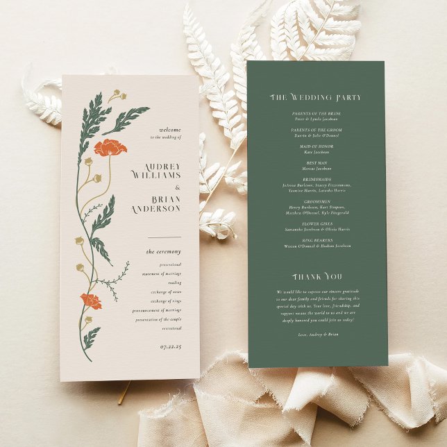 Vintage Art Nouveau Wedding Program Programme (Creator Uploaded)