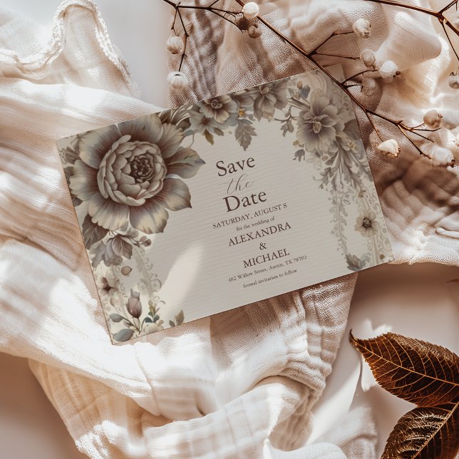 Vintage Art Nouveau Wedding Save The Date (Creator Uploaded)