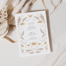 Vintage Art Nouveau Wedding Save the Date card