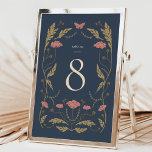 Vintage Art Nouveau Wedding Table Number card<br><div class="desc">This Wedding Table Number card from the Art Nouveau Collection showcases a beautiful vintage floral design that exudes modern elegance. Personalise it with your details easily and quickly. Simply press the 'customise it' button to further re-arrange and format the style and placement of the text.</div>