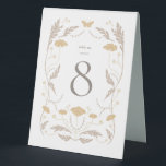 Vintage Art Nouveau Wedding Table Number Tent Card<br><div class="desc">This Wedding Table Number Tent Card from the Art Nouveau Collection showcases a beautiful vintage floral design that exudes modern elegance. Personalise it with your details easily and quickly. Simply press the 'customise it' button to further re-arrange and format the style and placement of the text.</div>