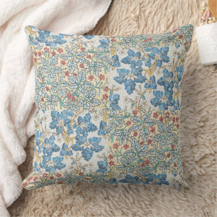 Vintage Art Nouveau Wild Geranium Floral Pattern Cushion