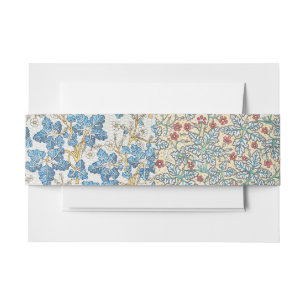 Vintage Art Nouveau Wild Geranium Floral Pattern Invitation Belly Band
