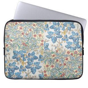 Vintage Art Nouveau Wild Geranium Floral Pattern Laptop Sleeve