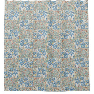 Vintage Art Nouveau Wild Geranium Floral Pattern Shower Curtain