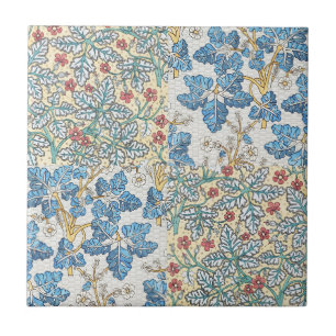 Vintage Art Nouveau Wild Geranium Floral Pattern Tile
