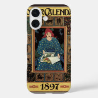 Vintage Art Nouveau, Woman Reading Astrology Book