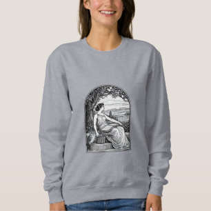 Vintage Art Nouveau Woman Reading Under Tree Sweatshirt