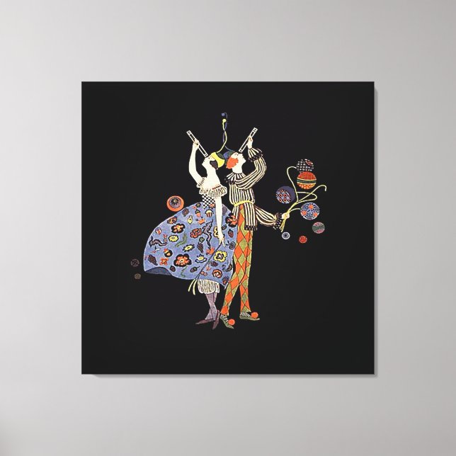 Vintage Art Nouveau WW1 Party Celebration Canvas Print (Front)