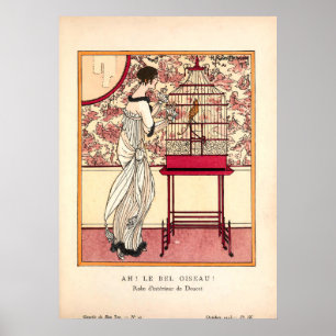 Vintage Art Noveau Fashion Plate Poster