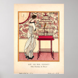 Vintage Art Noveau Fashion Plate Poster