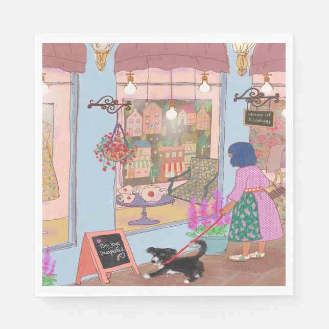 Vintage Art Paper Napkins  (Front)