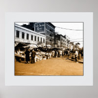 Vintage art photo: 1940 Italian Market, Bronx NYC