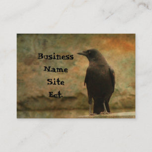 Vintage Art Raven Business Card