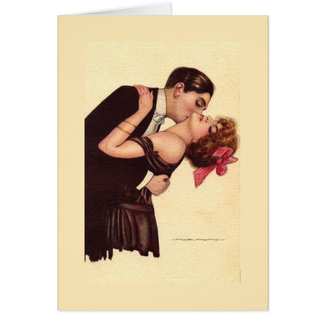 Vintage Art ~ Romantic Enraptured Couple (Front)