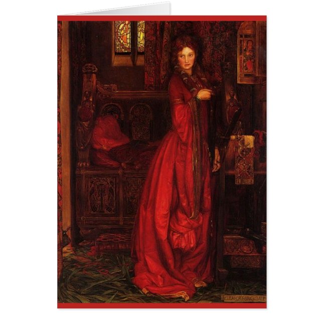 Vintage Art - "Rosamond" Woman in Red, (Front)