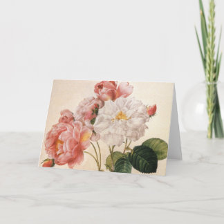 Vintage Art Rose Flower Greeting card