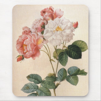 Vintage Art Rose Flower Watercolor Mousepad