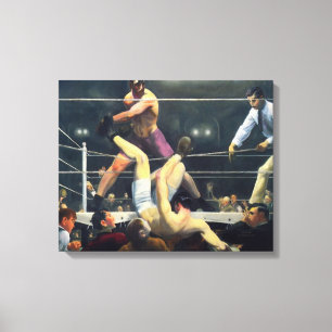 Vintage Art Sports Boxing 1924 Canvas Print