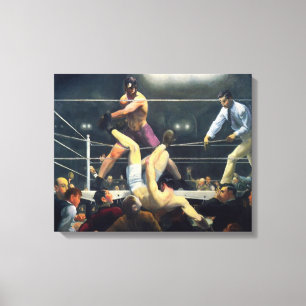 Vintage Art Sports Boxing 1924 Canvas Print