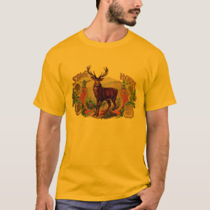 Vintage Art stag horn T-Shirt