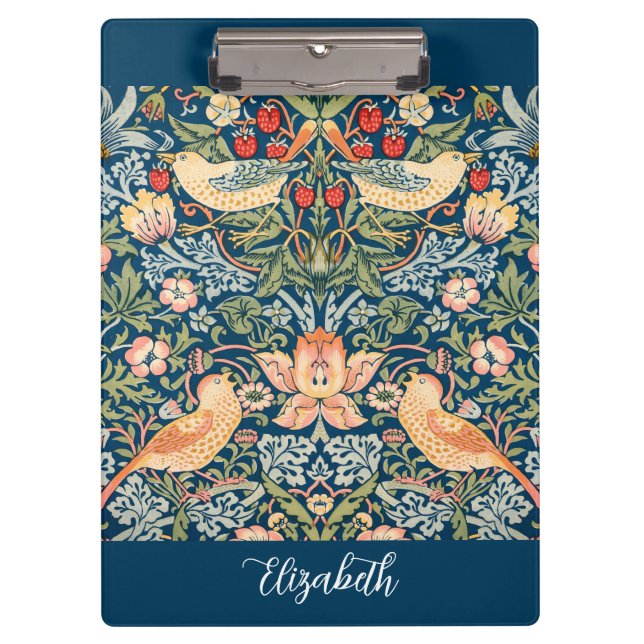 Vintage Art, Strawberry Thief, Script Name Clipboard (Front)